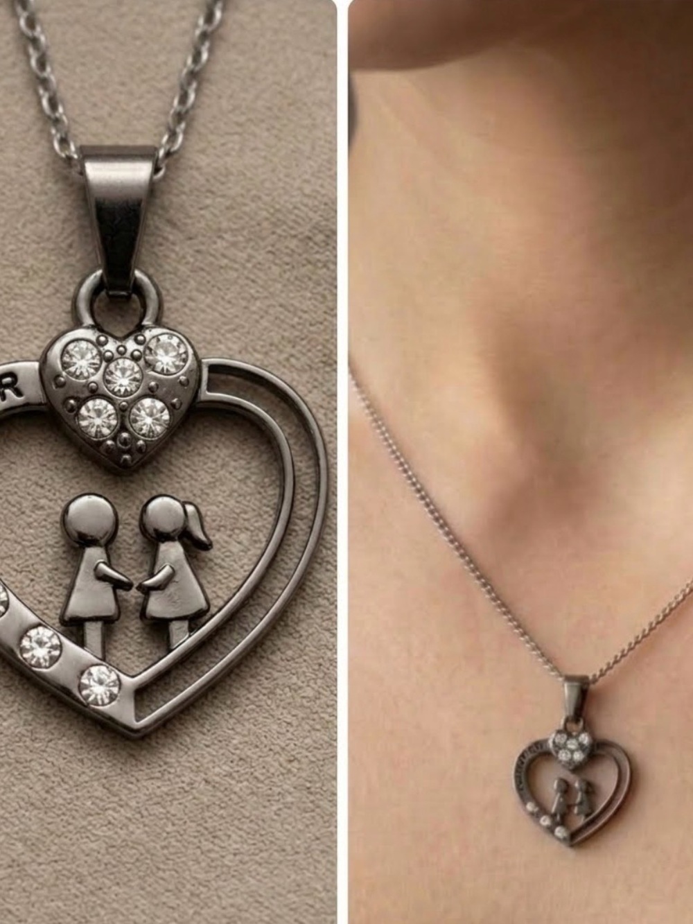 Love Forever Heart Necklace Stainless Steel